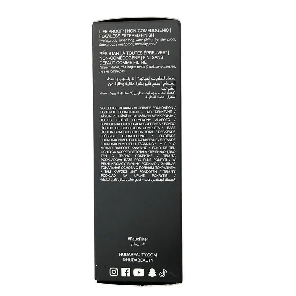 Huda Beauty #FauxFilter Luminous Matte Foundation Biscotti 405N 1.18 fl‎ oz